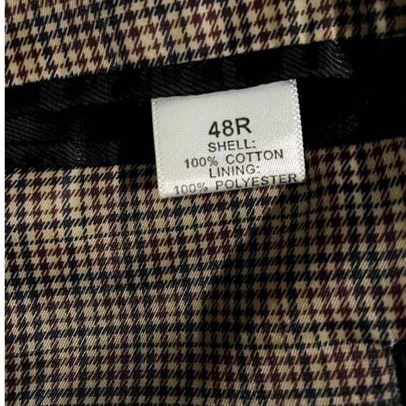 Corduroy Sport Coat Men's 48 Regular Black Two Button Lined Blazer - Picture 8 of 13